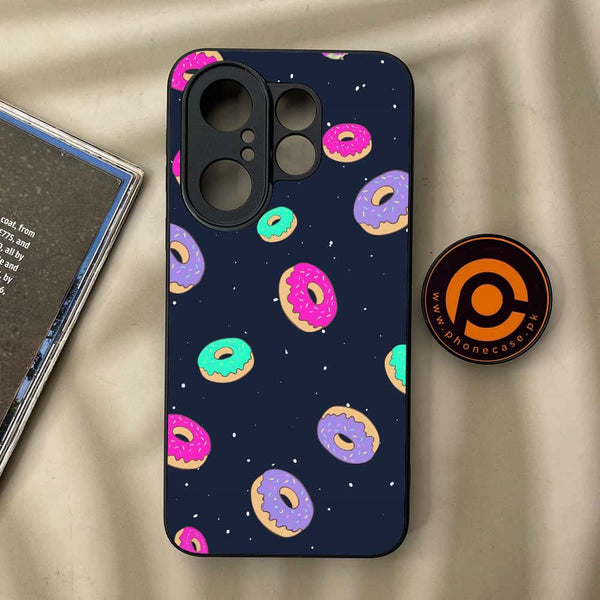 Vivo X200 FE - Colorful Donuts - Premium Metal Printed soft Bumper Shock Proof Case