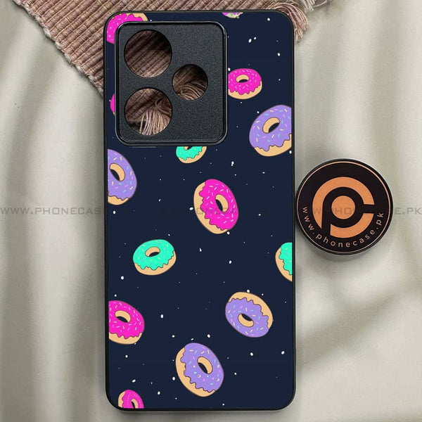 Realme GT 7 - Colorful Donuts - Premium Metal Printed soft Bumper shock Proof Case