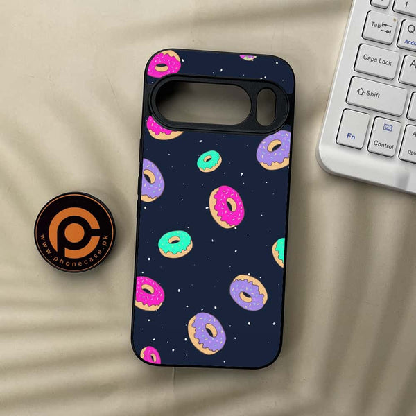 Google Pixel 10 Pro XL - Colorful Donuts - Premium Metal Printed soft Bumper Shock Proof Case CS-48233