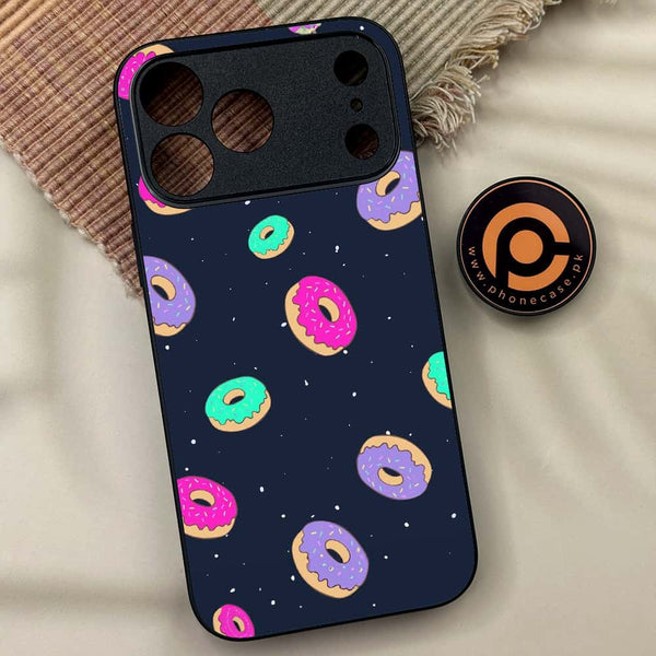 iPhone 17 Pro Max - Colorful Donuts - Premium Metal Printed soft Bumper shock Proof Case