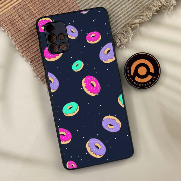 Samsung Galaxy A71 - Colorful Donuts - Premium Metal Printed soft Bumper shock Proof Case
