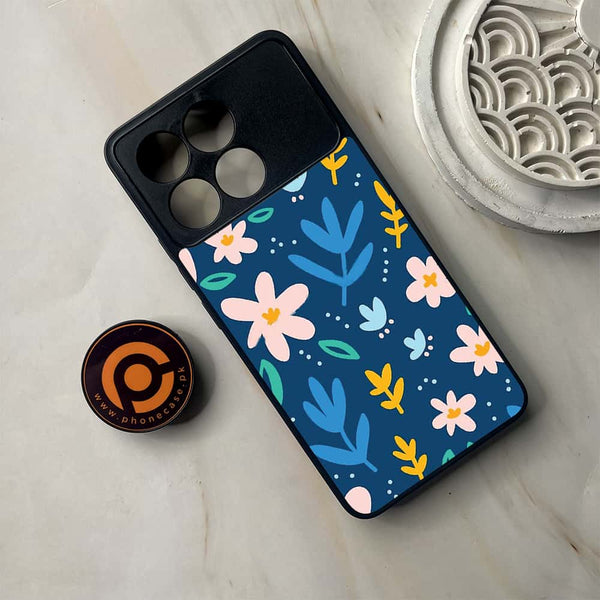 Xiaomi Poco F6 Pro - Colorful Flowers - Premium Metal Printed soft Bumper shock Proof Case