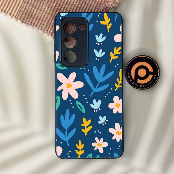 Oppo A5 2025 - Colorful Flowers - Premium Metal Printed soft Bumper shock Proof Case