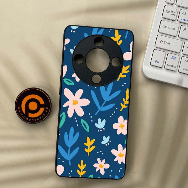 Honor x9b 5G - Colorful Flowers - Premium Metal Printed soft Bumper shock Proof Case