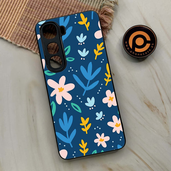 Vivo Y400 - Colorful Flowers - Premium Metal Printed soft Bumper shock Proof Case