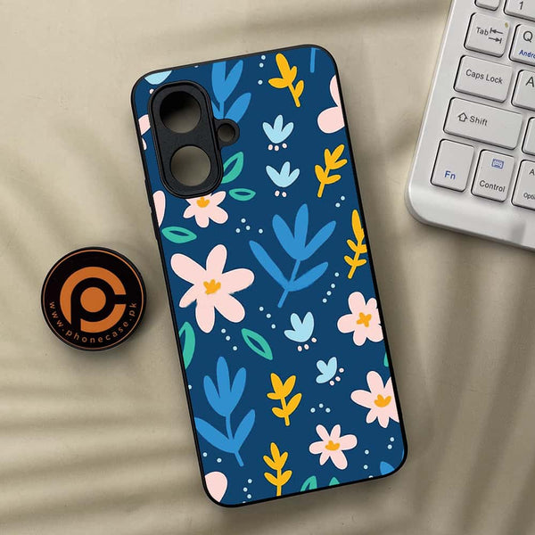 Tecno Spark Go 2 - Colorful Flowers - Premium Metal Printed soft Bumper Shock Proof Case