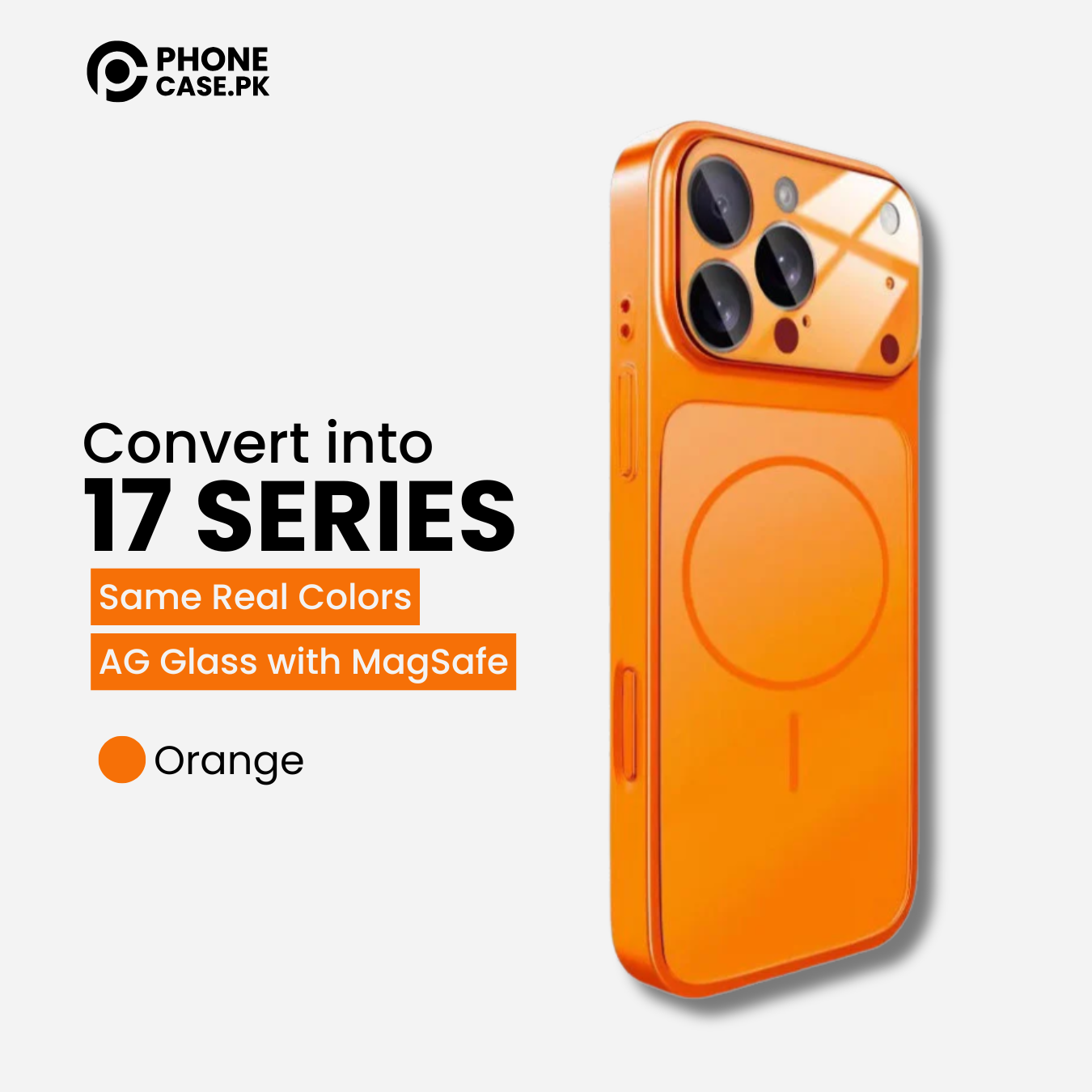 iPhone 14 Pro Converter Cover - Upgrade to iPhone 17 Pro Max Matte MagSafe Case with Built-in Camera Lens