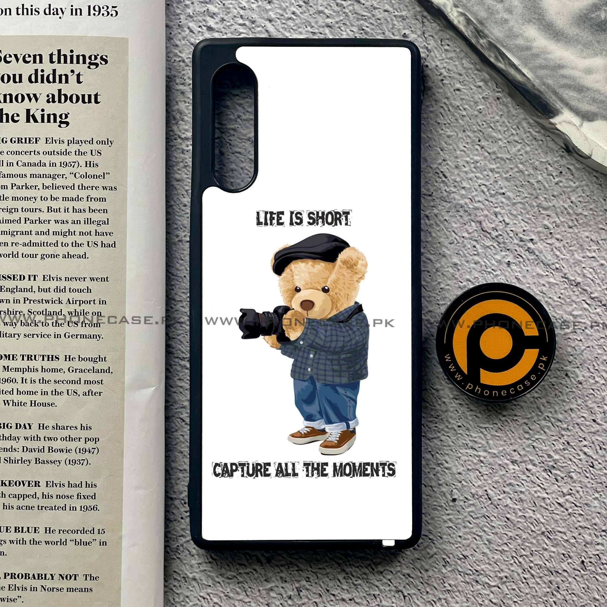 LG Velvet - Cool Bear Series - Premium Printed Glass soft Bumper shock Proof Case
