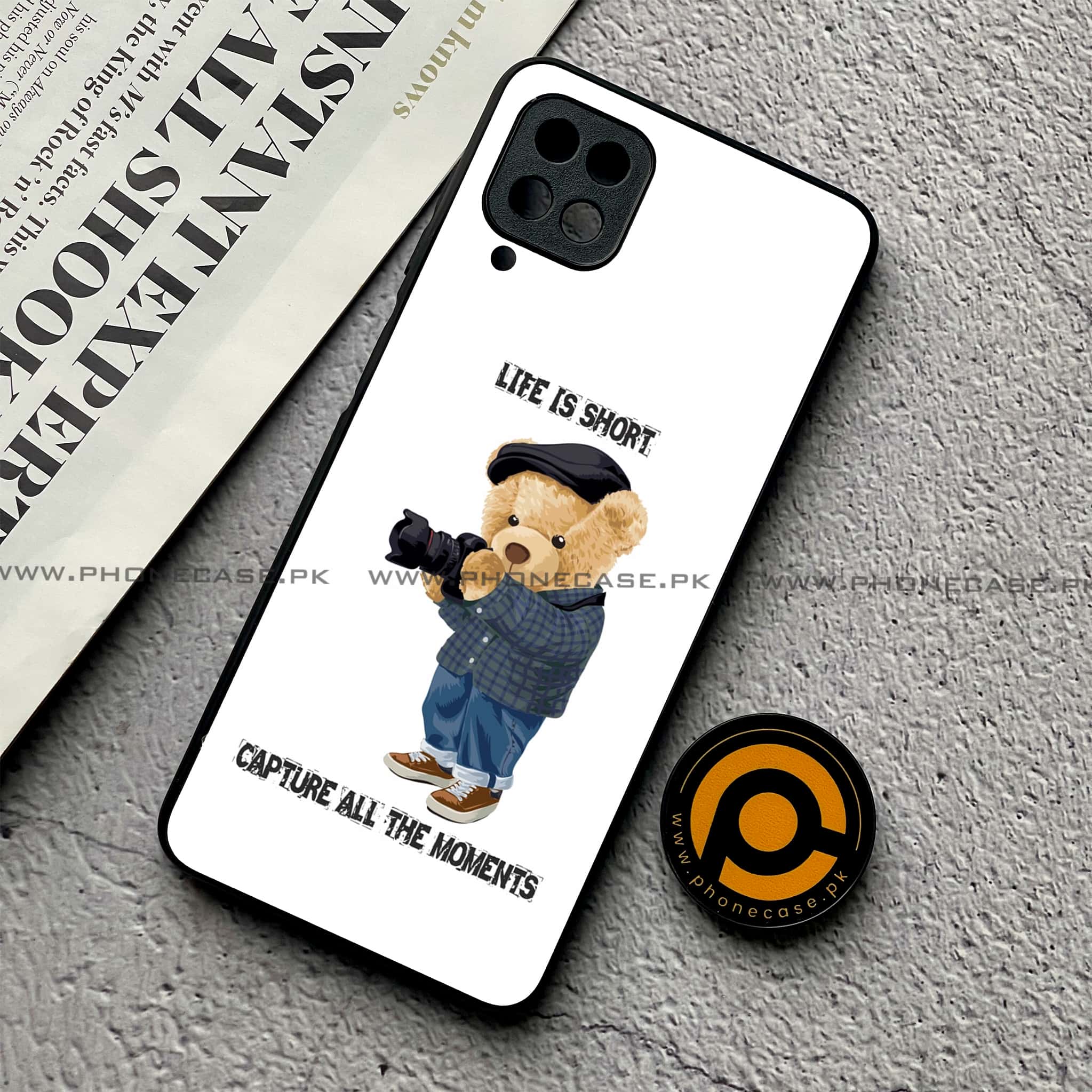 Samsung Galaxy A12 / A12 Nacho - Cool Bear Series - Premium Printed Glass soft Bumper shock Proof Case