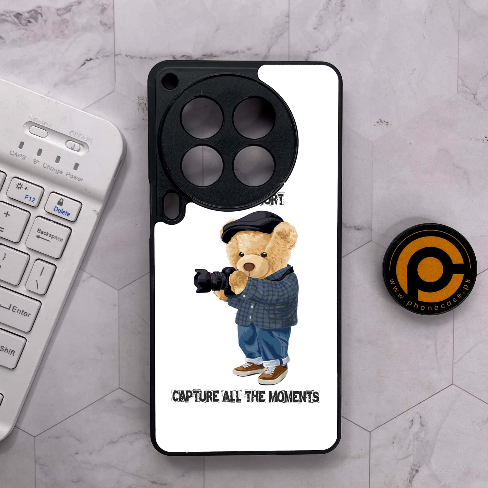 Tecno Camon 30 Premier - Cool Bear Series - Premium Metal Printed soft Bumper shock Proof Case
