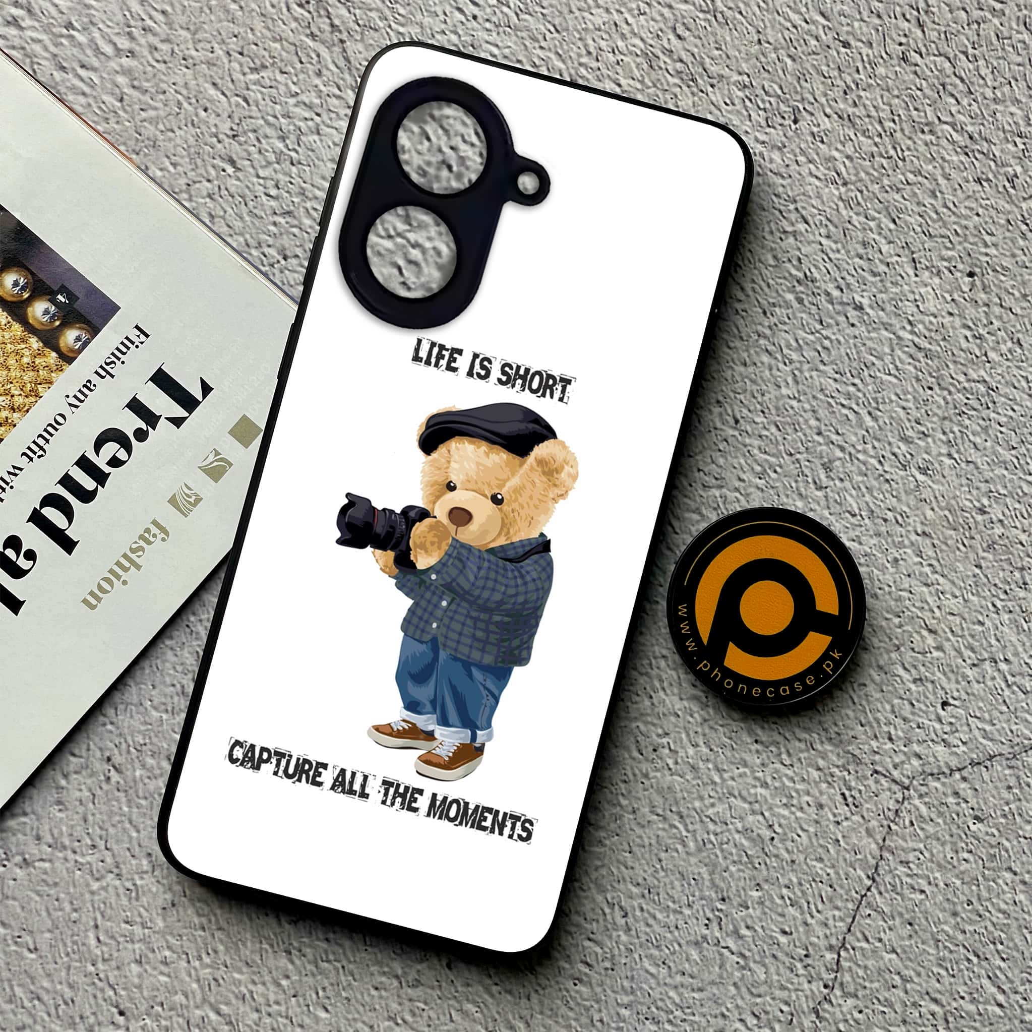 Xiaomi Redmi A5 - Cool Bear Series - Premium Metal Printed soft Bumper shock Proof Case