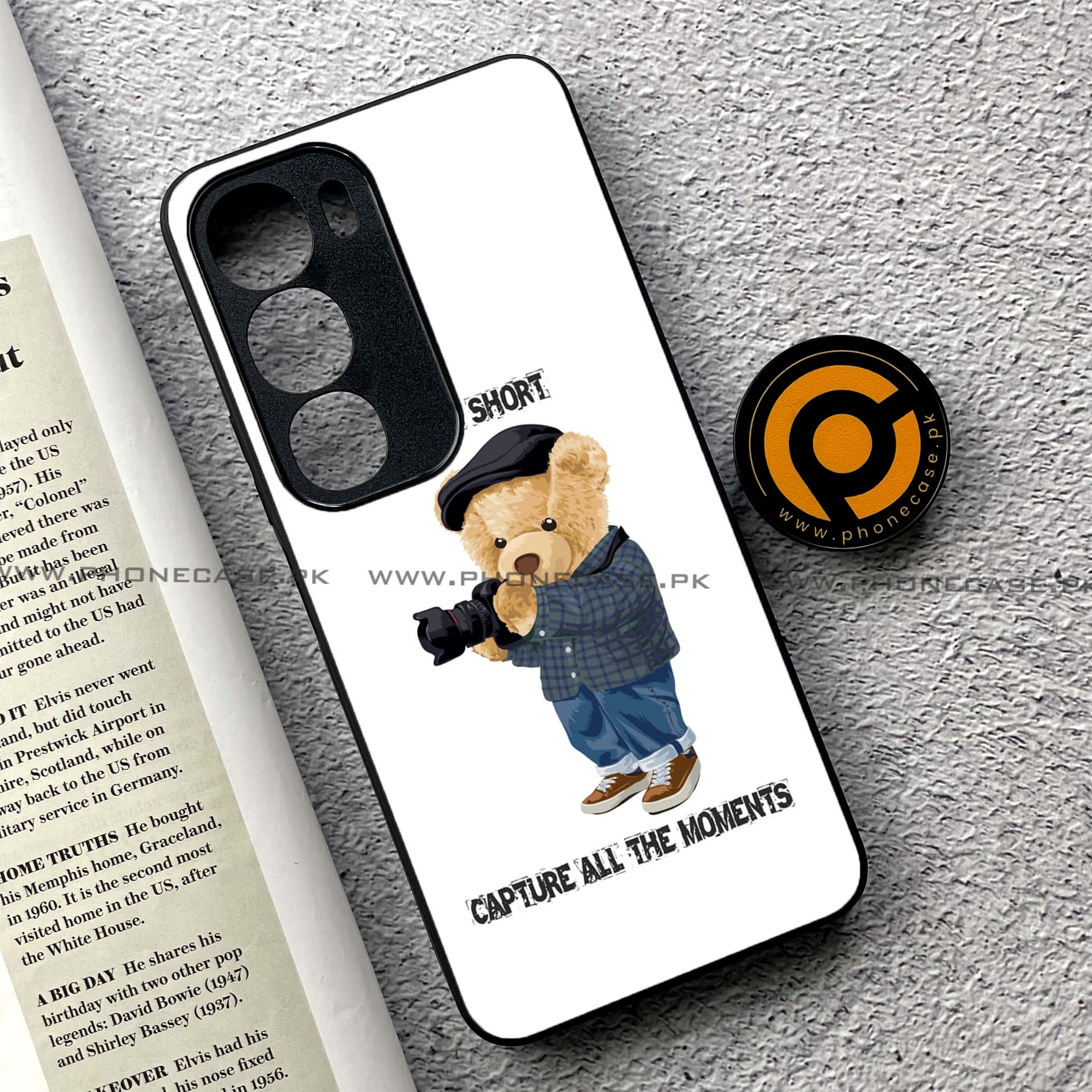 Vivo Y19s Pro - Cool Bear Series - Premium Metal Printed soft Bumper shock Proof Case