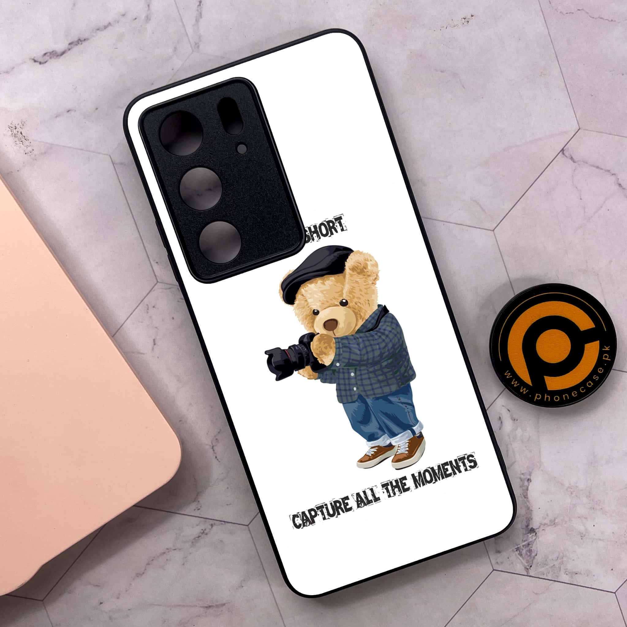 Realme C75x 4G - Cool Bear Series - Premium Metal Printed soft Bumper shock Proof Case