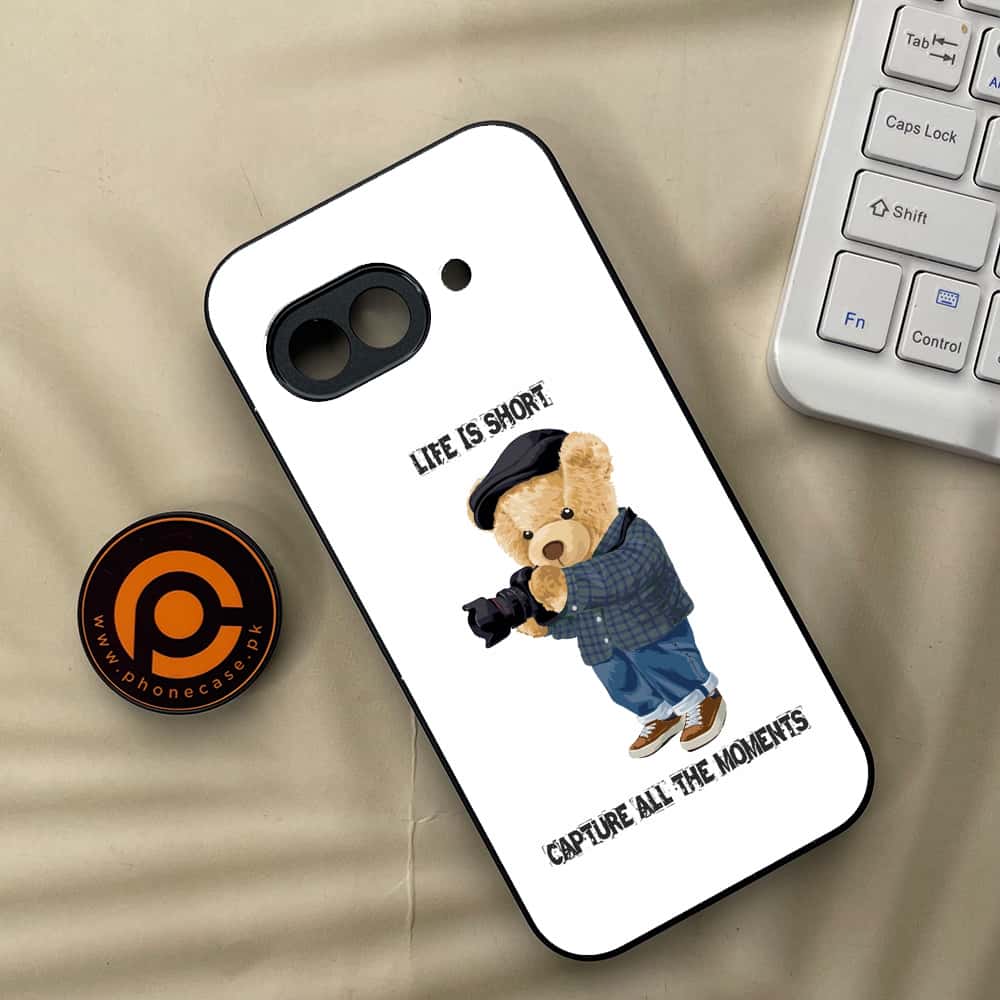 Google Pixel 9a - Cool Bear Series - Premium Metal Printed soft Bumper Shock Proof Case