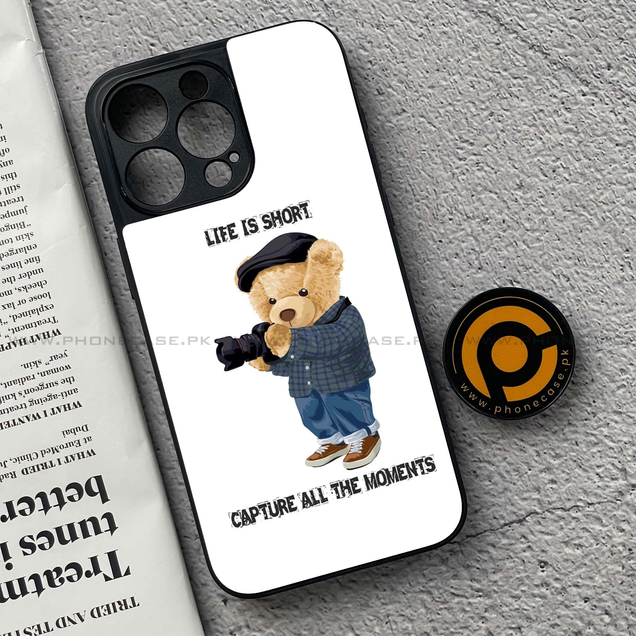 iPhone 15 Pro - Cool Bear Series - Premium Metal Printed soft Bumper shock Proof Case