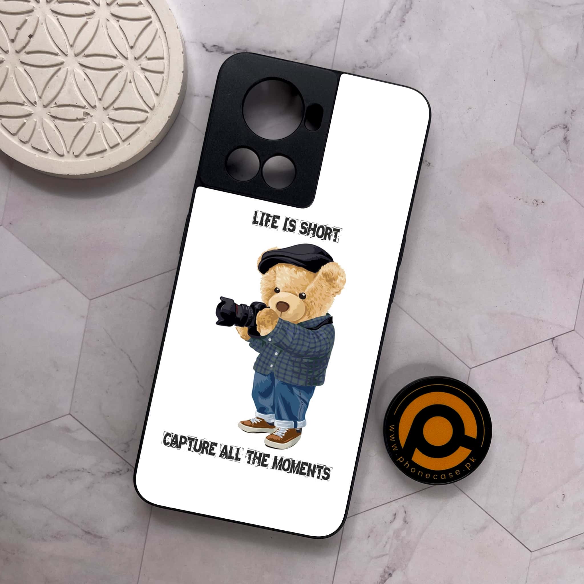 OnePlus 10R -  Cool Bear Series -  Premium Metal Printed soft Bumper shock Proof Case