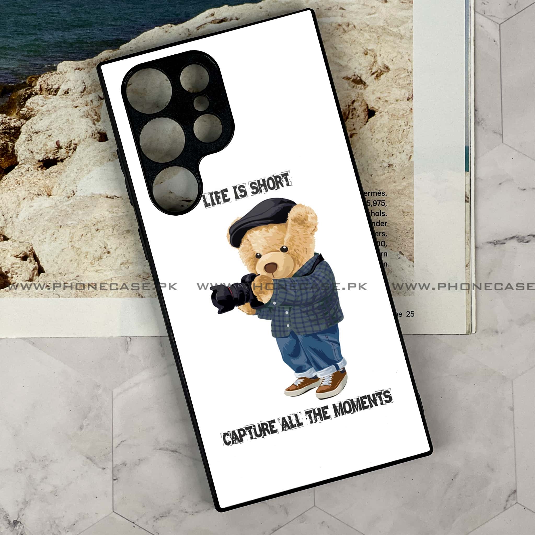 Samsung Galaxy S23 Ultra - Cool Bear Series - Premium Metal Printed soft Bumper shock Proof Case