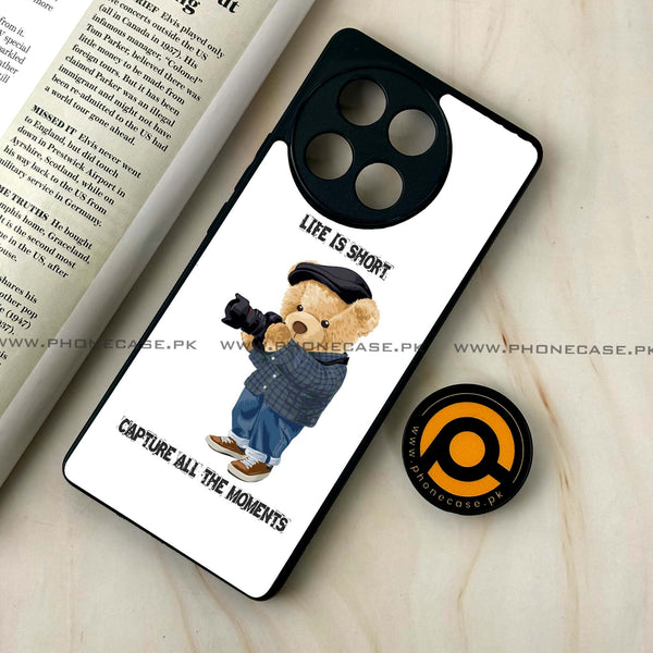 Tecno Camon 30s - Cool Bear Series Design 10  - Premium Printed Glass soft Bumper shock Proof Case CS-21703