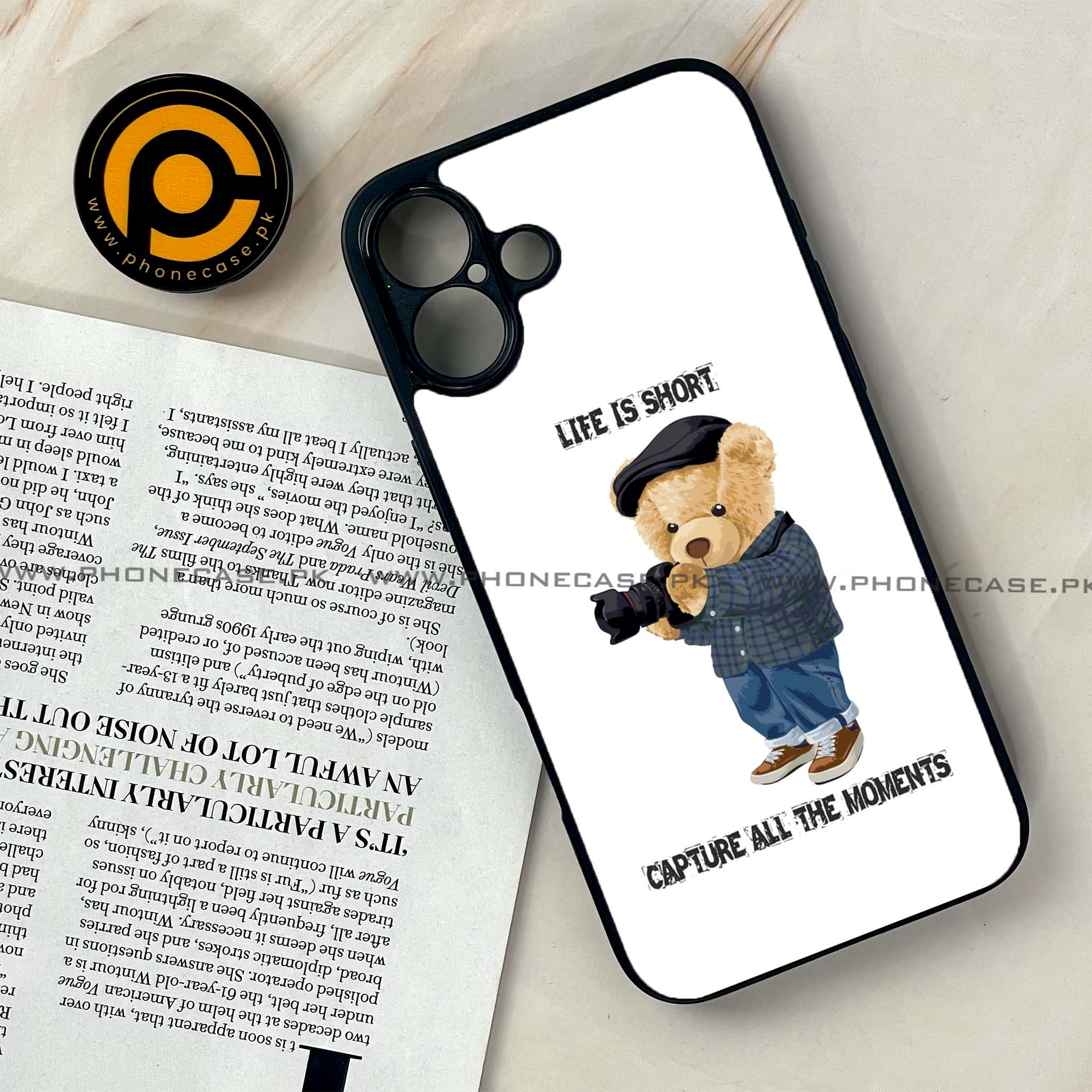 iPhone 16 Plus - Cool Bear Series - Premium Printed Glass soft Bumper shock Proof Case