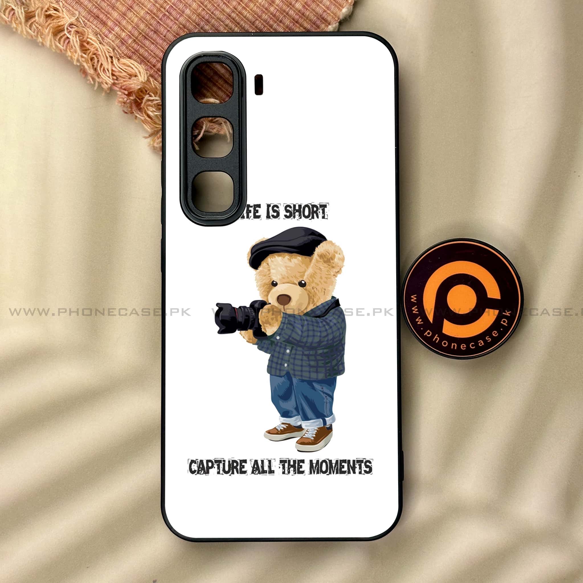 Infinix Hot 60 Pro Plus - Cool Bear Series - Premium Metal Printed soft Bumper shock Proof Case