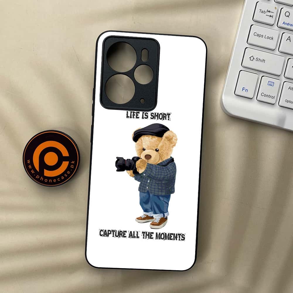 Realme 14 5G - Cool Bear Series - Premium Metal Printed soft Bumper Shock Proof Case