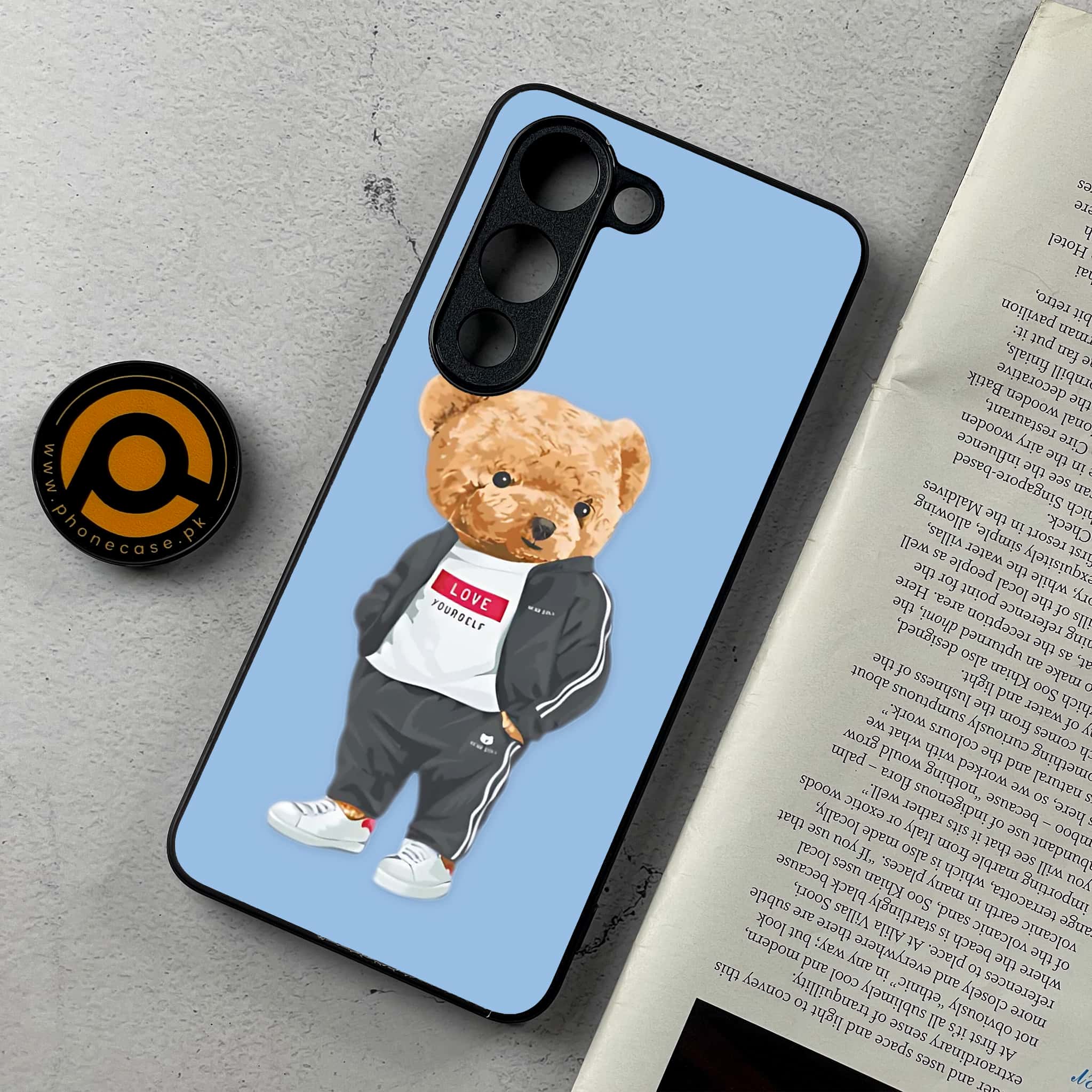 Vivo Y04 - Cool Bear Series - Premium Metal Printed Soft Bumper Shockproof Case