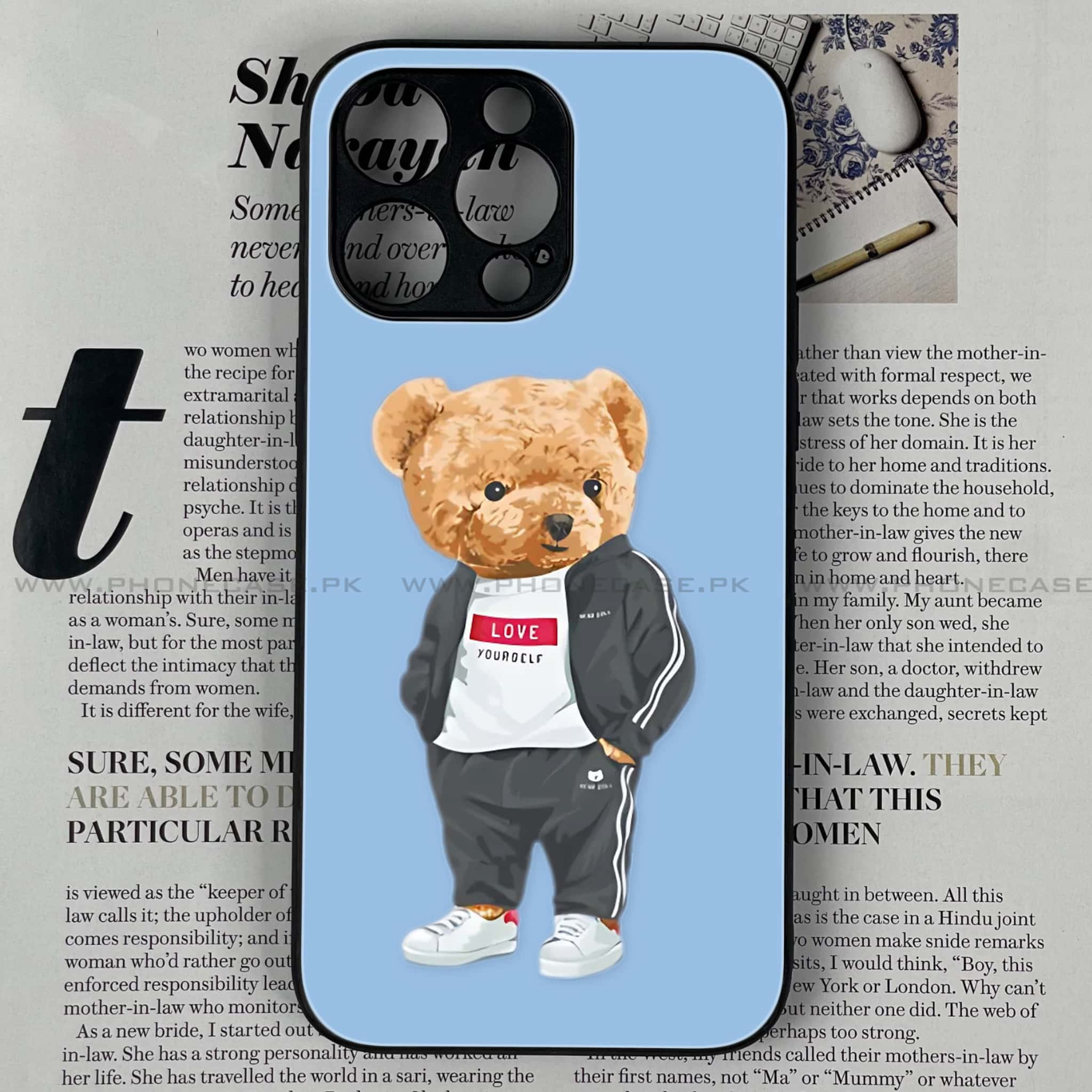 iPhone 16 Pro Max - Cool Bear Series - Premium Printed Glass soft Bumper shock Proof Case