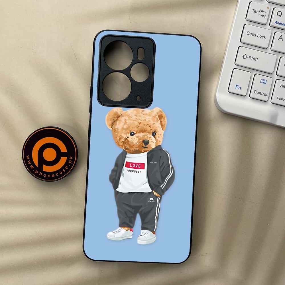 Realme 14T 5G - Cool Bear Series - Premium Metal Printed soft Bumper Shock Proof Case