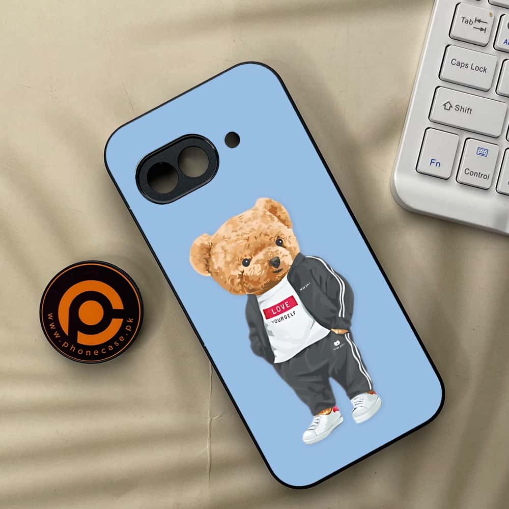 Google Pixel 9a - Cool Bear Series - Premium Metal Printed soft Bumper Shock Proof Case