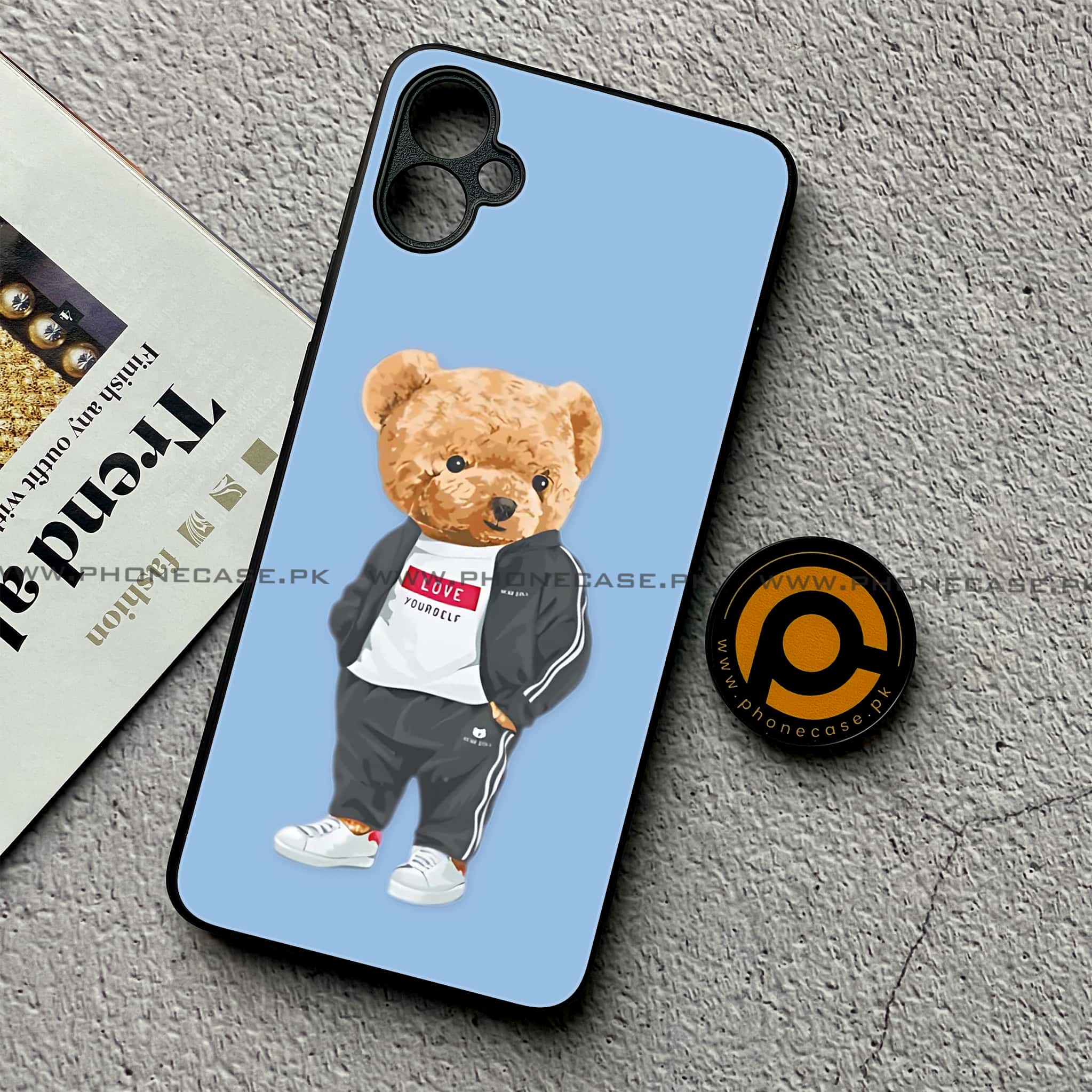 Samsung Galaxy A05 - Cool Bear Series - Premium Metal Printed soft Bumper shock Proof Case