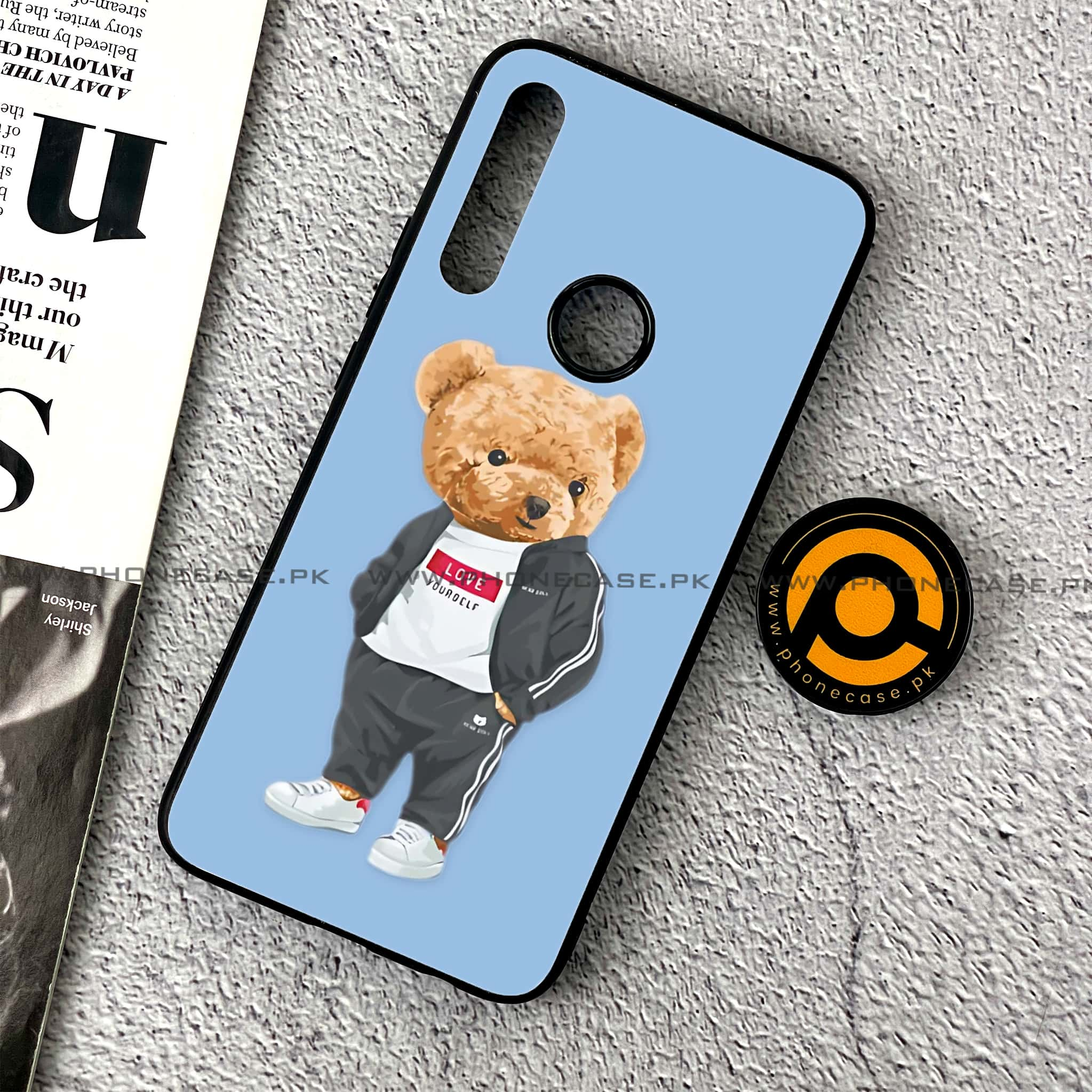 Huawei Y9 Prime (2019) - Cool Bear Series - Premium Printed Glass soft Bumper shock Proof Case