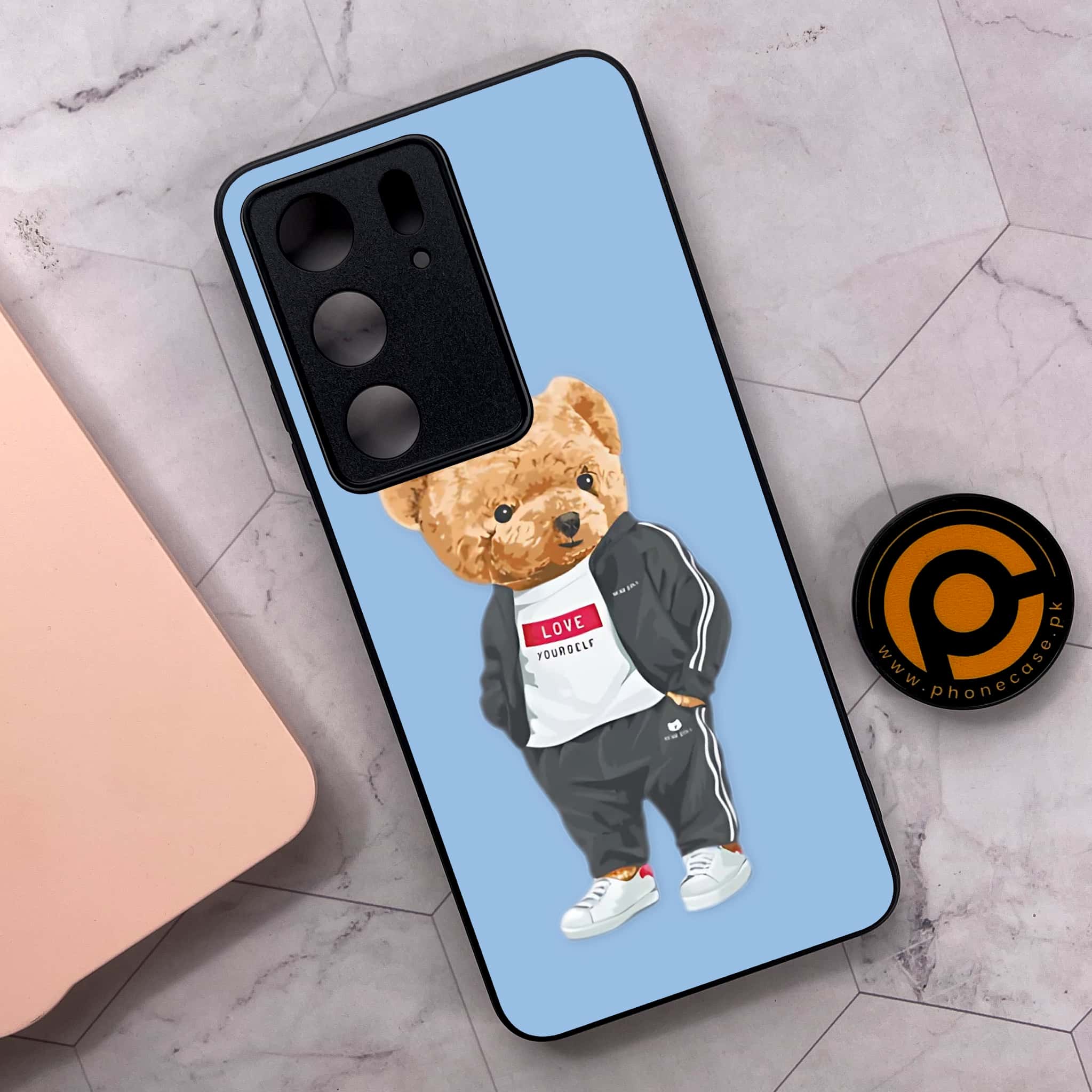 Realme C75x 4G - Cool Bear Series - Premium Metal Printed soft Bumper shock Proof Case