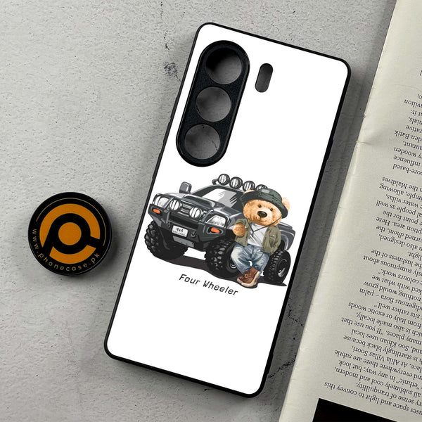 Tecno Camon 40 - Cool Bear Series - Premium Metal Printed Soft Bumper Shockproof Case