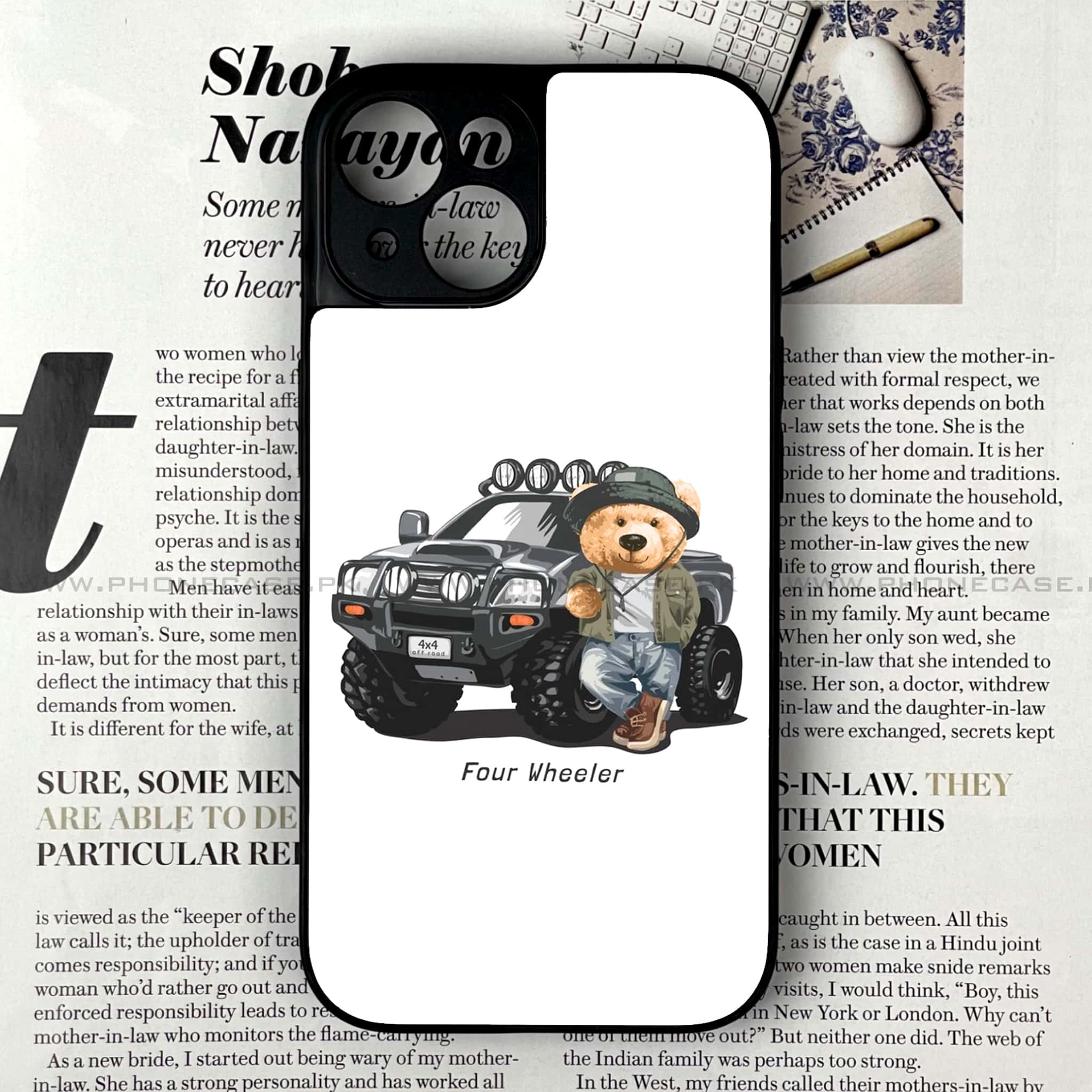 iPhone 14 - Cool Bear Series - Premium Metal Printed soft Bumper shock Proof Case