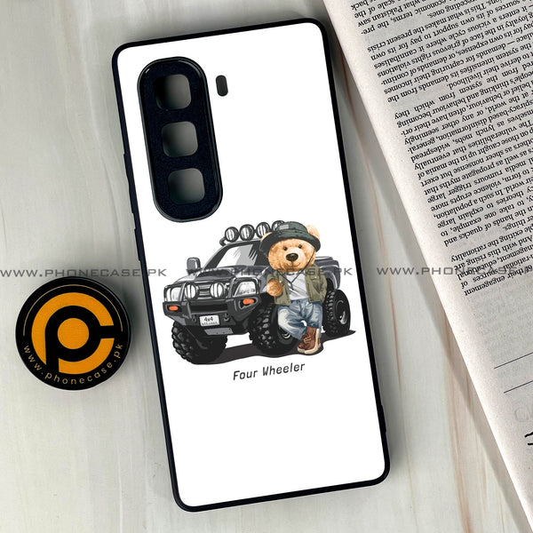 Infinix Hot 60  - Cool Bear Series - Premium Metal Printed soft Bumper shock Proof Case