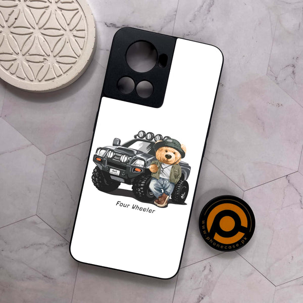 OnePlus 10R -  Cool Bear Series -  Premium Metal Printed soft Bumper shock Proof Case