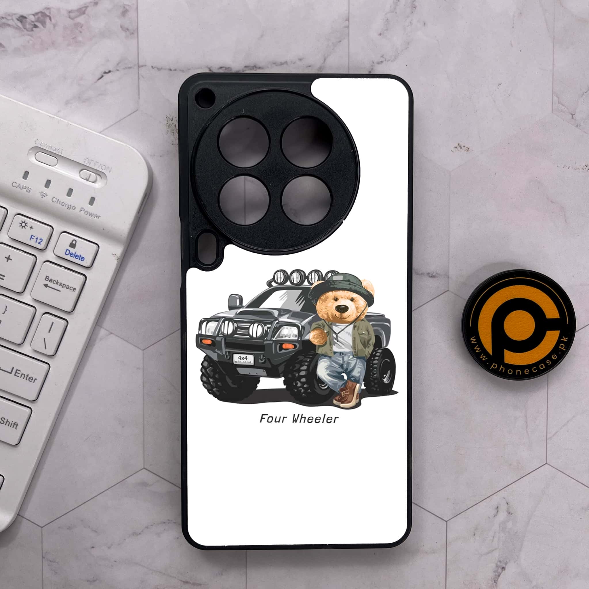 Tecno Camon 30 Premier - Cool Bear Series - Premium Metal Printed soft Bumper shock Proof Case