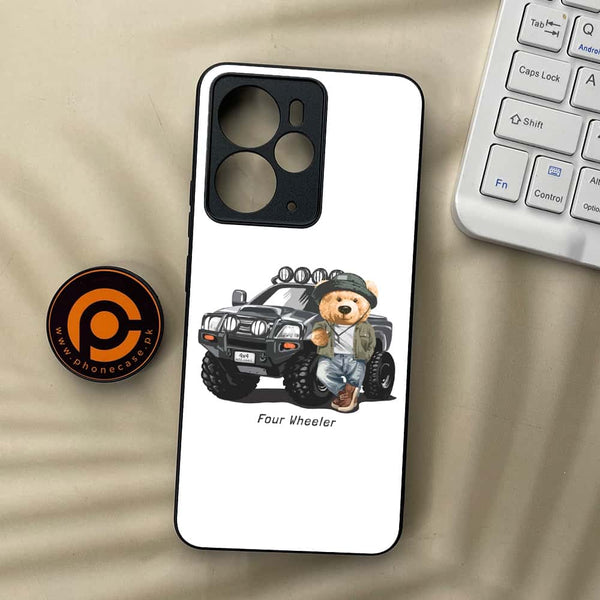 Realme 14T 5G - Cool Bear Series - Premium Metal Printed soft Bumper Shock Proof Case