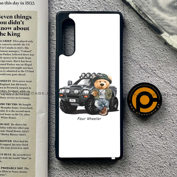 LG G9 - Cool Bear Series - Premium Printed Glass soft Bumper shock Proof Case