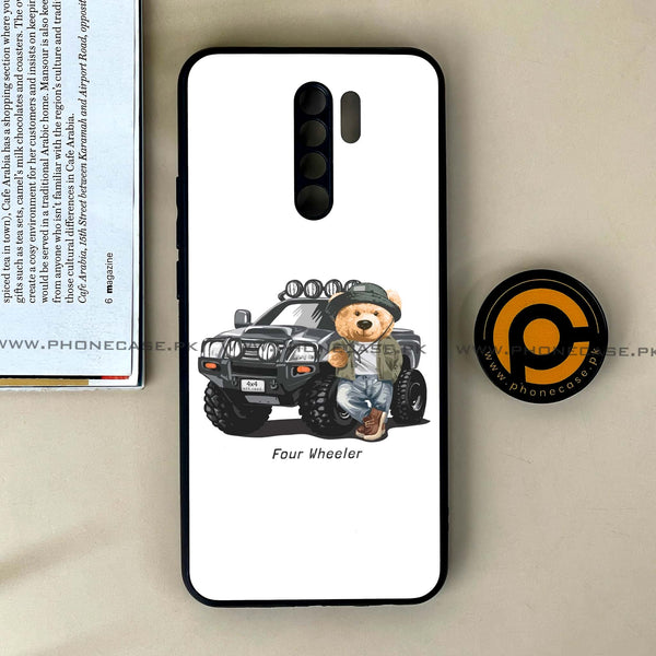 Xiaomi Redmi 9 - Cool Bear Series - Premium Printed Glass soft Bumper shock Proof Case