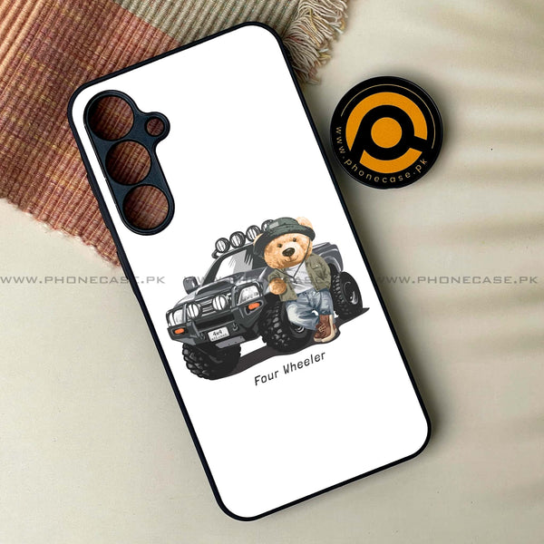 Galaxy A55 5G - Cool Bear Series -  Premium Metal Printed soft Bumper shock Proof Case