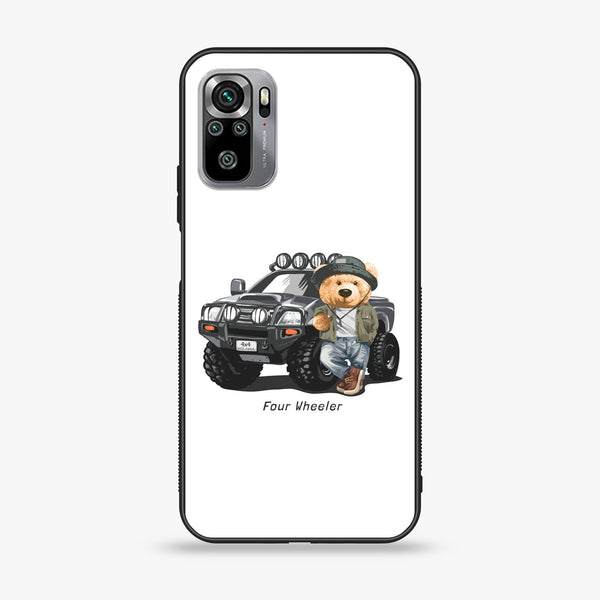 Xiaomi Redmi Note 10S- Cool Bear Series - Premium Printed Glass soft Bumper shock Proof Case