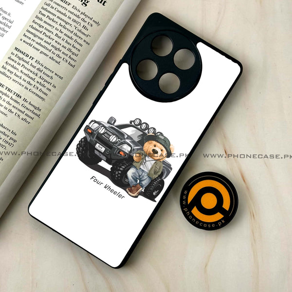 Tecno Camon 30s - Cool Bear Series - Premium Metal Printed soft Bumper shock Proof Case