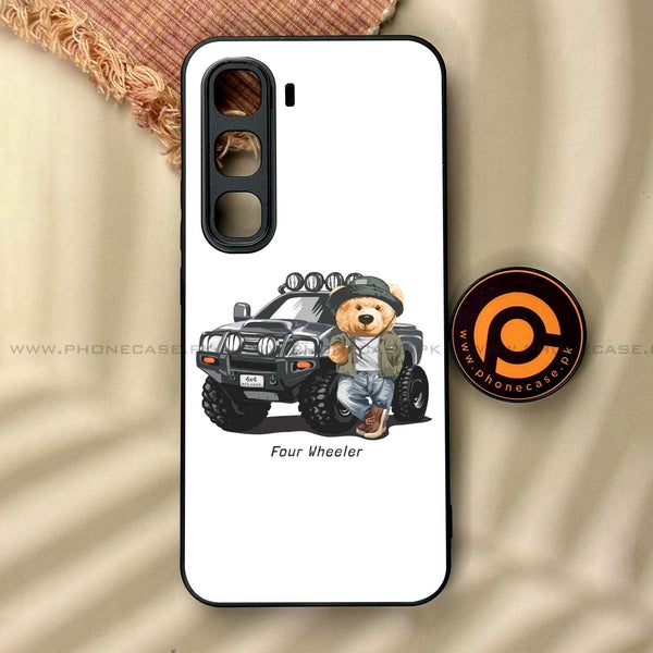 Infinix Hot 60 Pro - Cool Bear Series - Premium Metal Printed soft Bumper shock Proof Case
