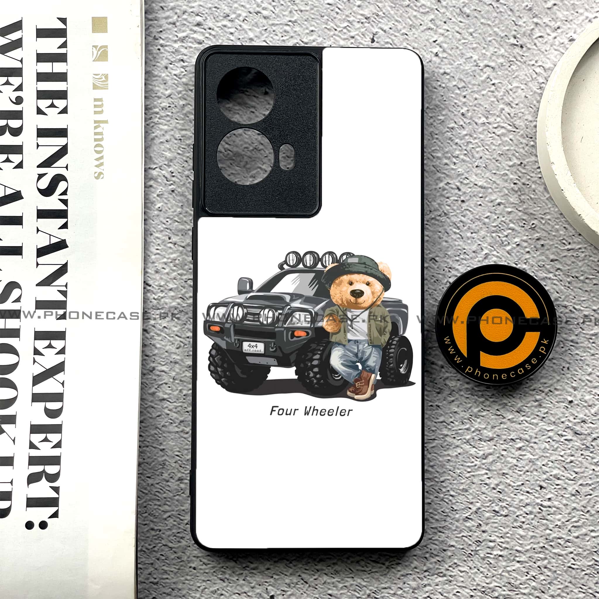 Moto G85 - Cool Bear Series - Premium Printed Glass soft Bumper shock Proof Case