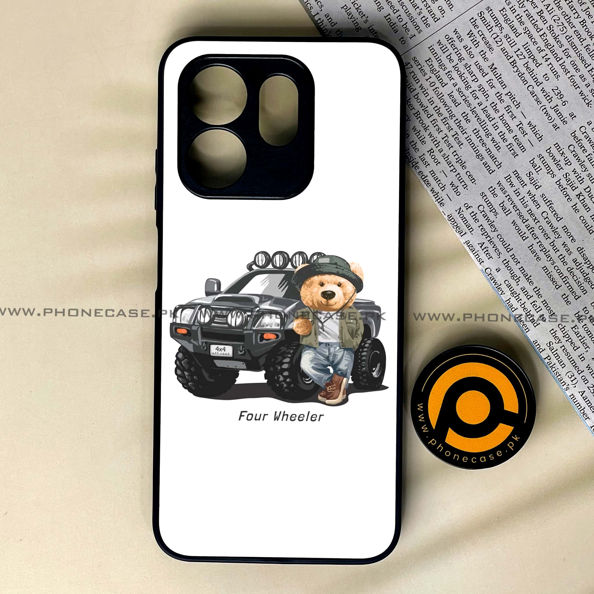 Infinix Smart 9 HD - Cool Bear Series - Premium Metal Printed soft Bumper shock Proof Case