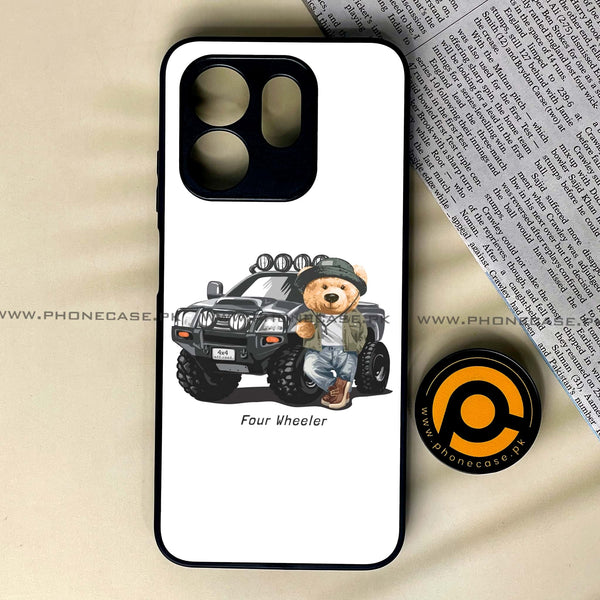 Infinix Smart 9 HD - Cool Bear Series - Premium Metal Printed soft Bumper shock Proof Case