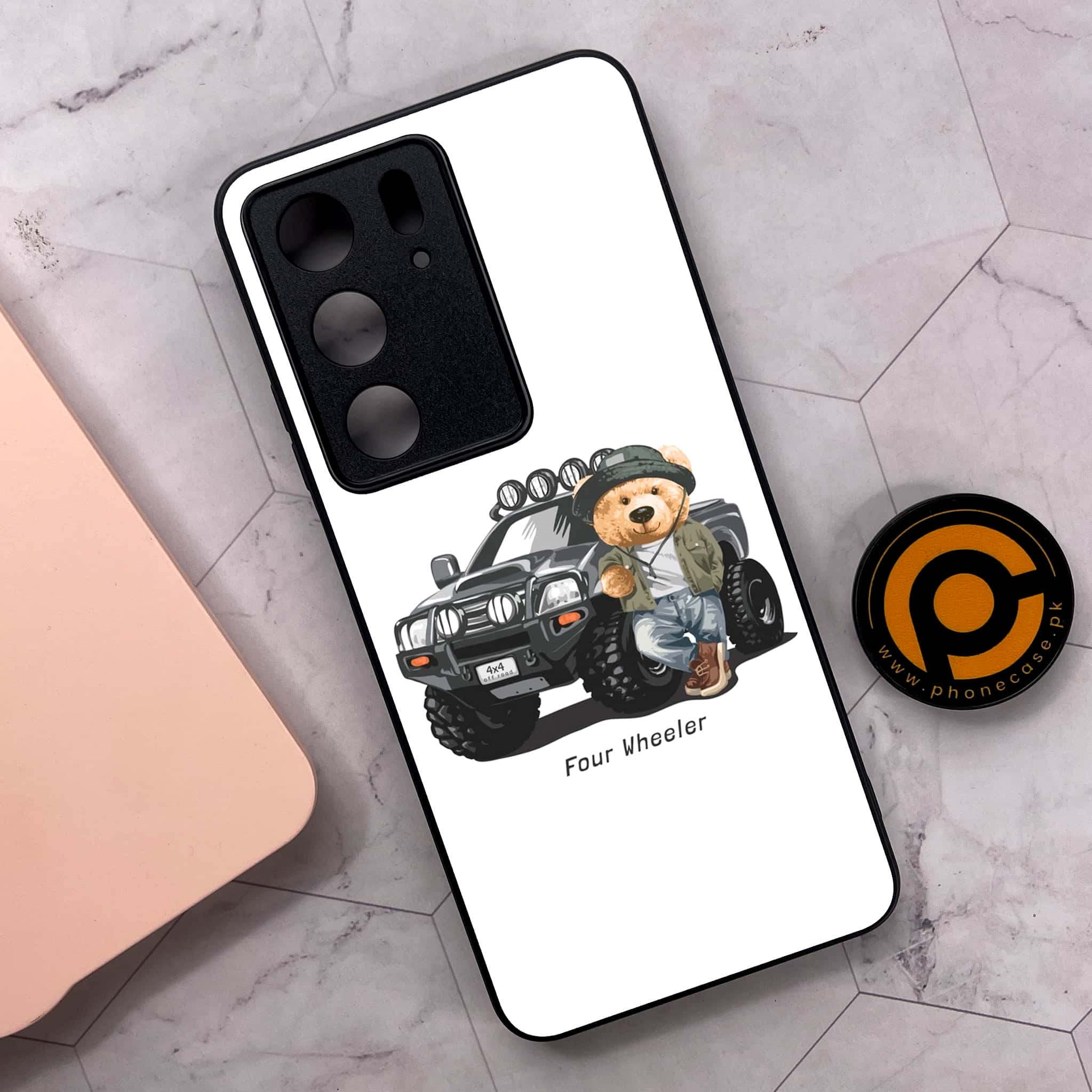 Realme C75x 4G - Cool Bear Series - Premium Metal Printed soft Bumper shock Proof Case