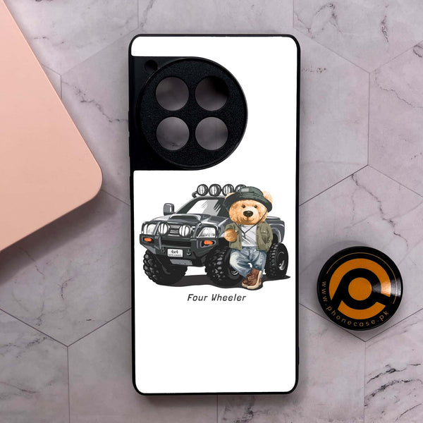 OnePlus 12R - Cool Bear Series - Premium Metal Printed soft Bumper shock Proof Case