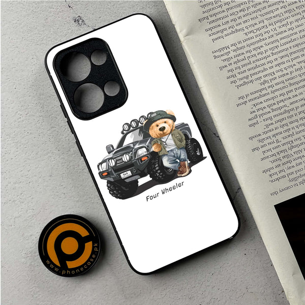 Oppo Reno 13 - Cool Bear Series - Premium Metal Printed Soft Bumper Shockproof Case
